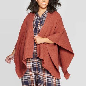 Universal Thread Women's Duster Poncho Sweater Ruana Plus Size NWT